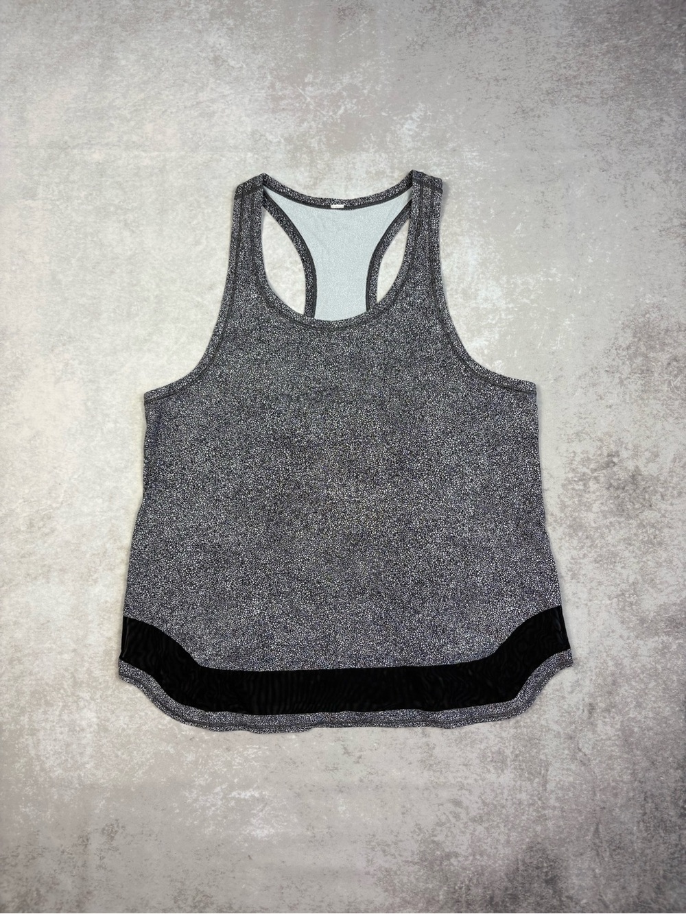 Lululemon Smooth Stride Tank w/ UV Protection in Sea Spray Alpine White Dark Chr